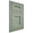 Shiloh Cabinetry Flush Inset Aspen White Oak Plain Cut Moss Door