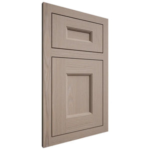 Shiloh Cabinetry Flush Inset Aspen White Oak Plain Cut Whitewash Door