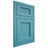Shiloh Cabinetry Flush Inset Beaded Century Alder Plain Cut Aqua Door