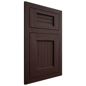 Shiloh Cabinetry Flush Inset Beaded Century Alder Plain Cut Bistre Door
