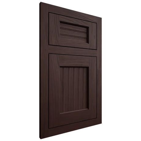 Shiloh Cabinetry Flush Inset Beaded Century Alder Plain Cut Bistre Door