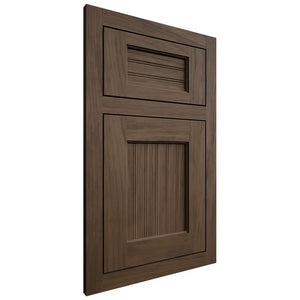Shiloh Cabinetry Flush Inset Beaded Century Alder Plain Cut Caviar Door