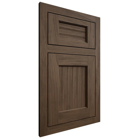 Shiloh Cabinetry Flush Inset Beaded Century Alder Plain Cut Caviar Door