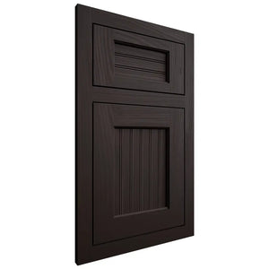 Shiloh Cabinetry Flush Inset Beaded Century Alder Plain Cut Espresso Door