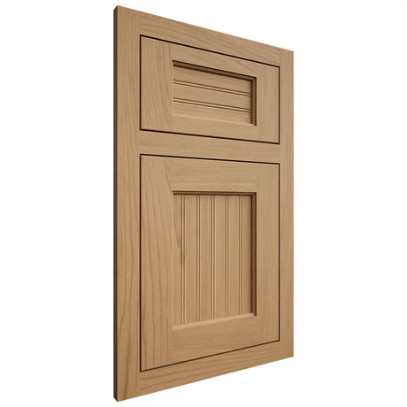 Shiloh Cabinetry Flush Inset Beaded Century Alder Plain Cut Natural Door