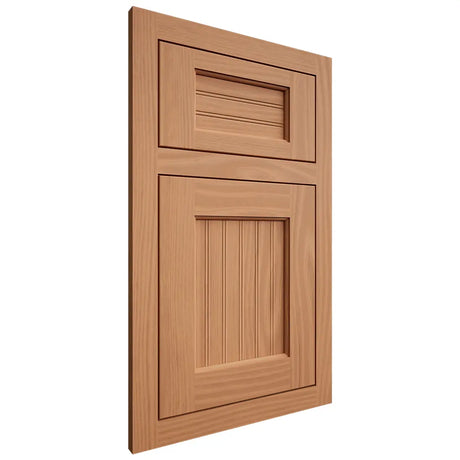 Shiloh Cabinetry Flush Inset Beaded Century Cherry Plain Cut Natural Door