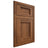 Shiloh Cabinetry Flush Inset Beaded Century Hickory Plain Cut Burnt Sugar Door