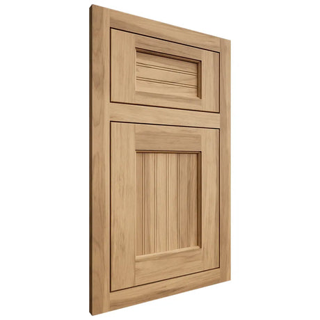 Shiloh Cabinetry Flush Inset Beaded Century Hickory Plain Cut Natural Door