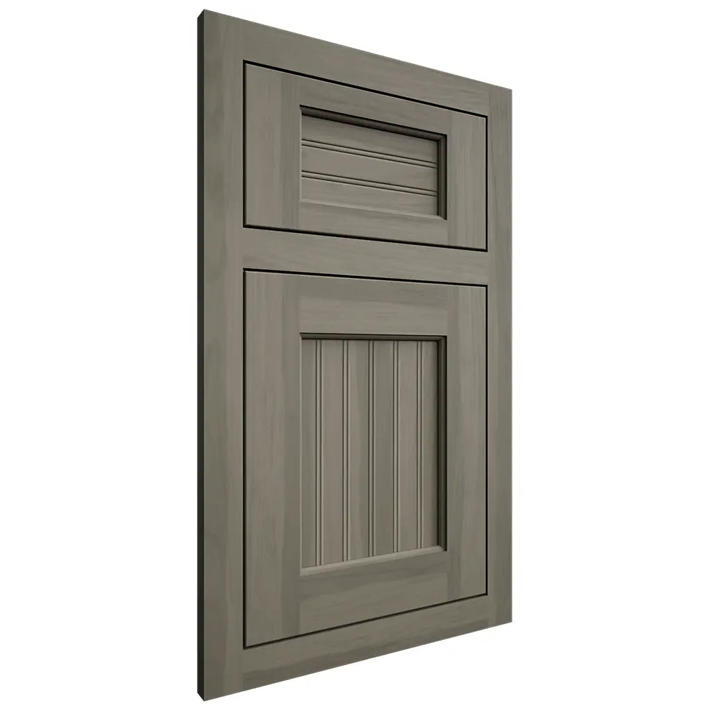 Shiloh Cabinetry Flush Inset Beaded Century Hickory Plain Cut Thyme Door