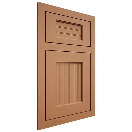 Shiloh Cabinetry Flush Inset Beaded Century Maple Plain Cut Cashmere Door