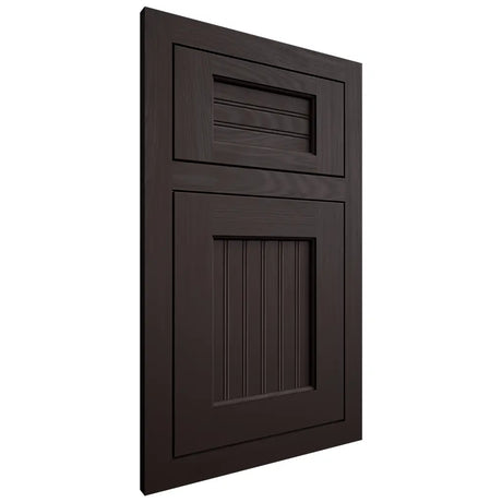 Shiloh Cabinetry Flush Inset Beaded Century Maple Plain Cut Espresso Door