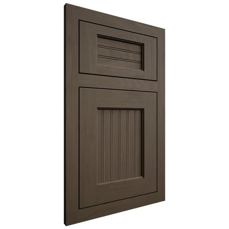 Shiloh Cabinetry Flush Inset Beaded Century Maple Plain Cut Perfect Brown Door