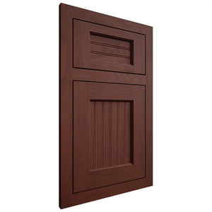 Shiloh Cabinetry Flush Inset Beaded Century Maple Plain Cut Sable Door