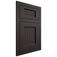 Shiloh Cabinetry Flush Inset Beaded Century Poplar Plain Cut Carbon Door