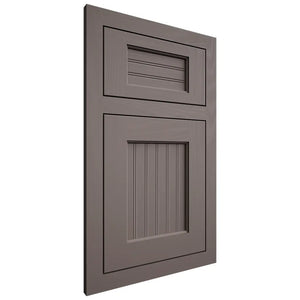 Shiloh Cabinetry Flush Inset Beaded Century Poplar Plain Cut Heatherstone Door