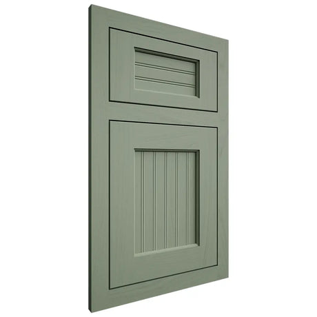 Shiloh Cabinetry Flush Inset Beaded Century Poplar Plain Cut Moss Door