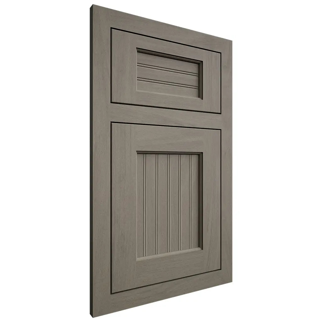 Shiloh Cabinetry Flush Inset Beaded Century Poplar Plain Cut Thyme Door