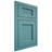 Shiloh Cabinetry Flush Inset Beaded Century Red Oak Plain Cut Aqua Door