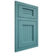 Shiloh Cabinetry Flush Inset Beaded Century Red Oak Plain Cut Aqua Door