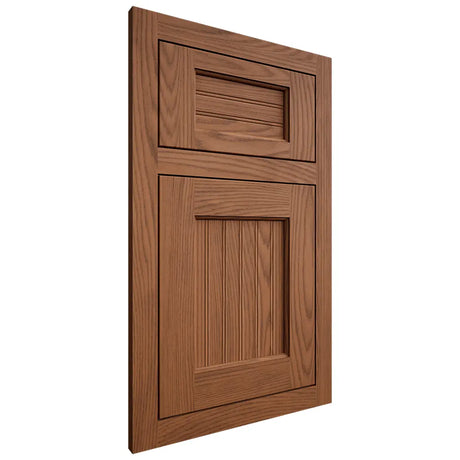 Shiloh Cabinetry Flush Inset Beaded Century Red Oak Plain Cut Braun Door