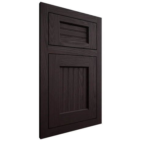 Shiloh Cabinetry Flush Inset Beaded Century Red Oak Plain Cut Espresso Door