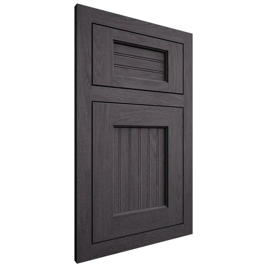 Shiloh Cabinetry Flush Inset Beaded Century Red Oak Plain Cut Harbor Door