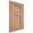 Shiloh Cabinetry Flush Inset Beaded Century Red Oak Plain Cut Natural Door
