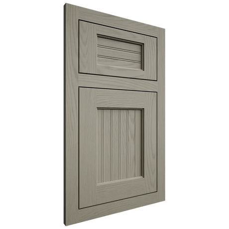 Shiloh Cabinetry Flush Inset Beaded Century Red Oak Plain Cut Thyme Door