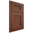Shiloh Cabinetry Flush Inset Beaded Century Walnut Plain Cut Rye Door