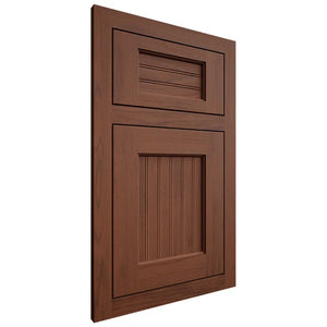 Shiloh Cabinetry Flush Inset Beaded Century Walnut Plain Cut Rye Door