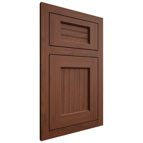 Shiloh Cabinetry Flush Inset Beaded Century Walnut Plain Cut Rye Door