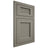 Shiloh Cabinetry Flush Inset Beaded Century Walnut Plain Cut Thyme Door