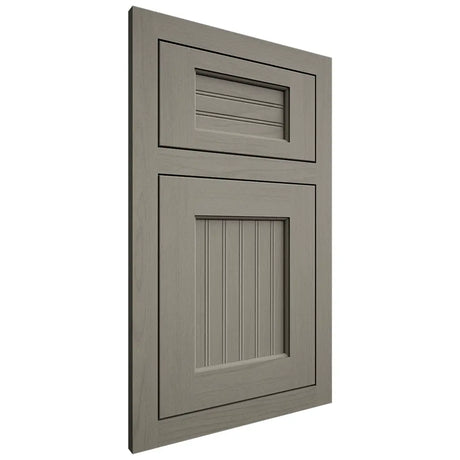 Shiloh Cabinetry Flush Inset Beaded Century Walnut Plain Cut Thyme Door