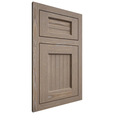 Shiloh Cabinetry Flush Inset Beaded Century White Oak Plain Cut Almond Door