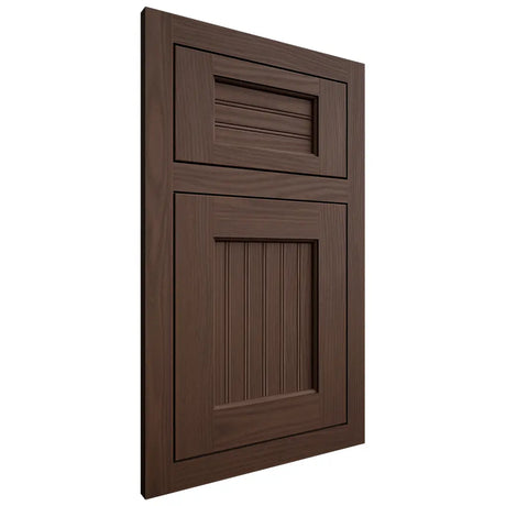 Shiloh Cabinetry Flush Inset Beaded Century White Oak Plain Cut Braun Door