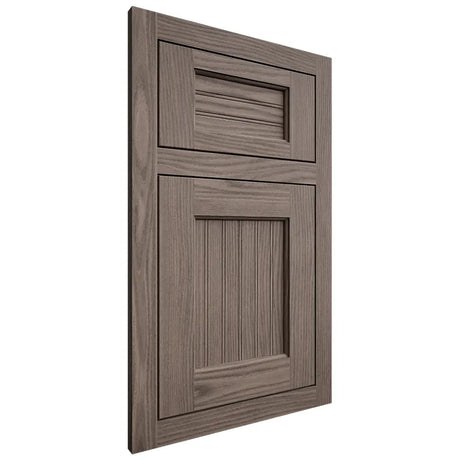 Shiloh Cabinetry Flush Inset Beaded Century White Oak Plain Cut Clay Door