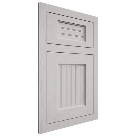 Shiloh Cabinetry Flush Inset Beaded Century White Oak Plain Cut Cotton Door