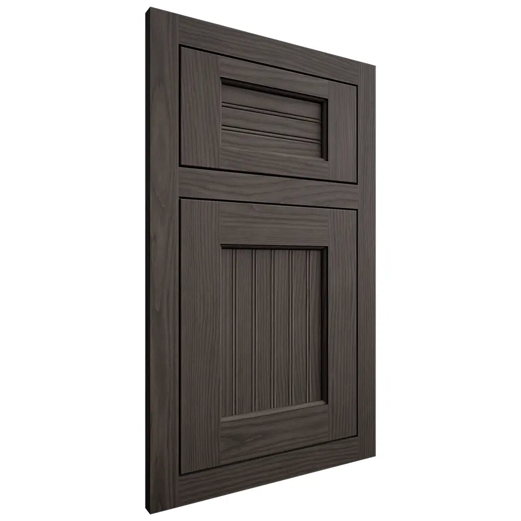 Shiloh Cabinetry Flush Inset Beaded Century White Oak Plain Cut Creekside Door