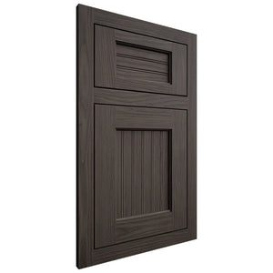 Shiloh Cabinetry Flush Inset Beaded Century White Oak Plain Cut Creekside Door