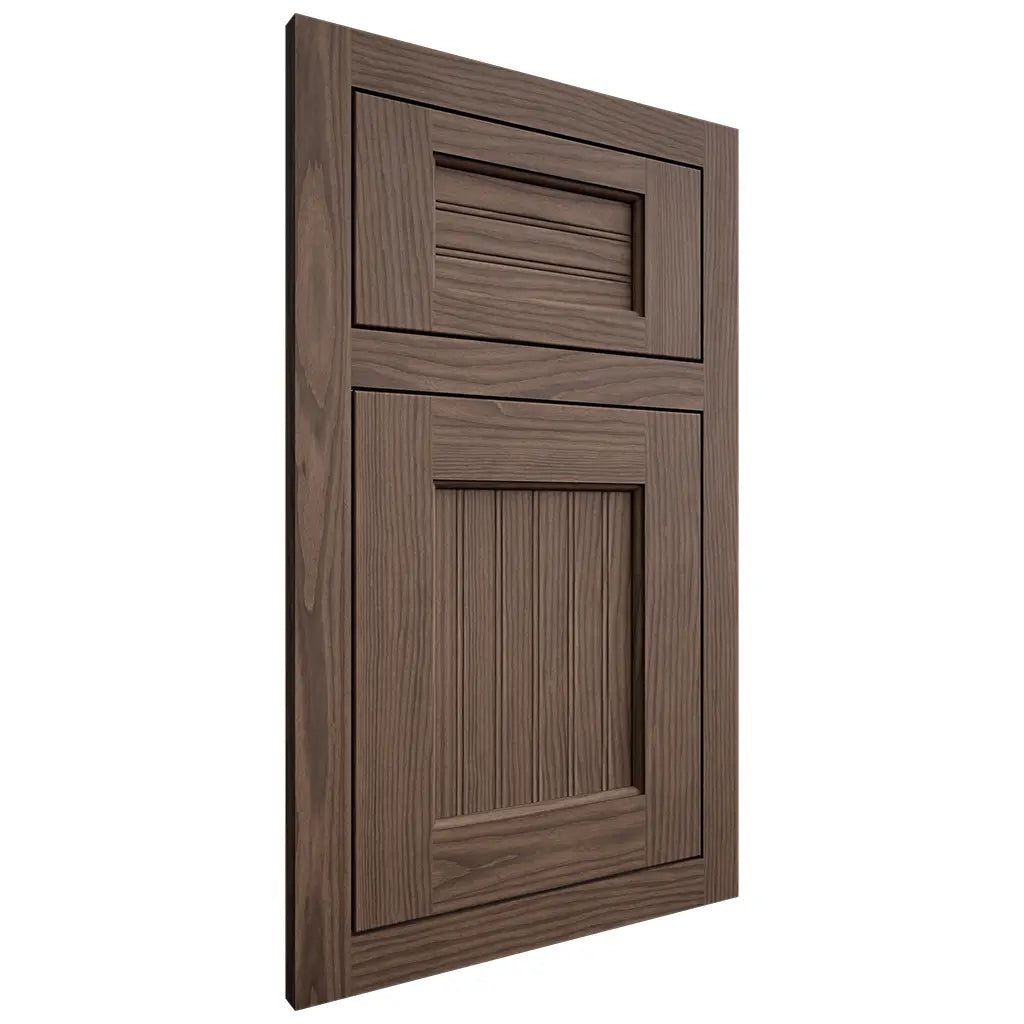 Shiloh Cabinetry Flush Inset Beaded Century White Oak Plain Cut Mineral Door