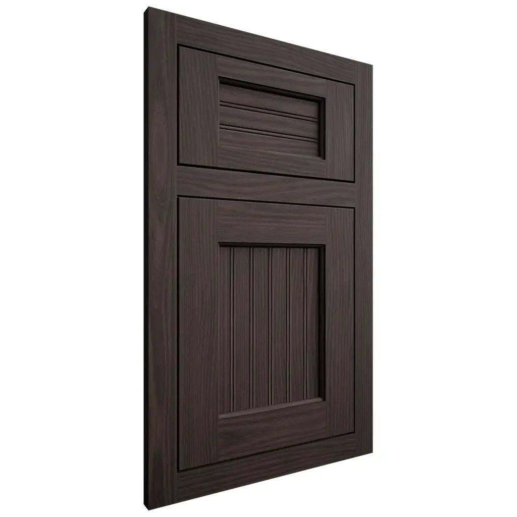 Shiloh Cabinetry Flush Inset Beaded Century White Oak Plain Cut Morel Door