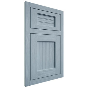 Shiloh Cabinetry Flush Inset Beaded Century White Oak Plain Cut Sky Door
