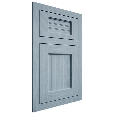 Shiloh Cabinetry Flush Inset Beaded Century White Oak Plain Cut Sky Door