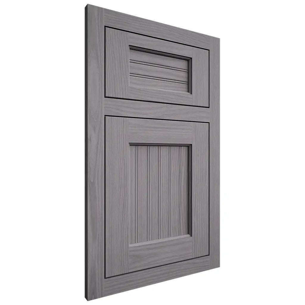 Shiloh Cabinetry Flush Inset Beaded Century White Oak Plain Cut Sterling Door