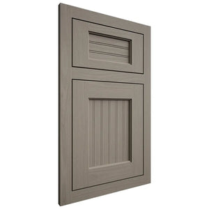 Shiloh Cabinetry Flush Inset Beaded Century White Oak Plain Cut Thyme Door