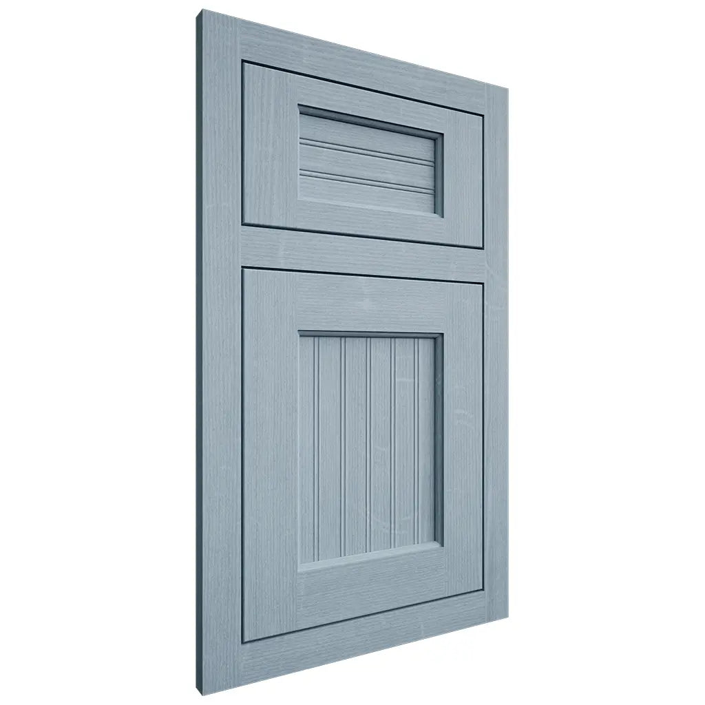 Shiloh Cabinetry Flush Inset Beaded Century White Oak Quarter Sawn Sky Door