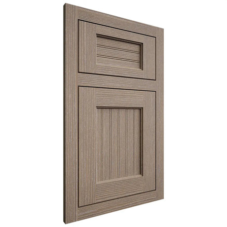 Shiloh Cabinetry Flush Inset Beaded Century White Oak Rift Cut Almond Door