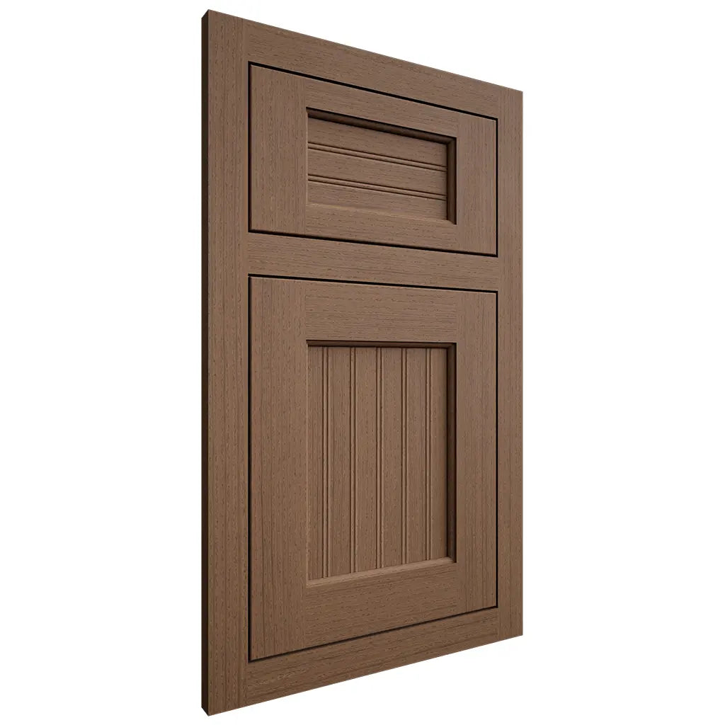 Shiloh Cabinetry Flush Inset Beaded Century White Oak Rift Cut Autumn Door