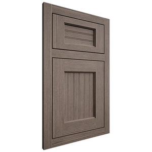 Shiloh Cabinetry Flush Inset Beaded Century White Oak Rift Cut Clay Door