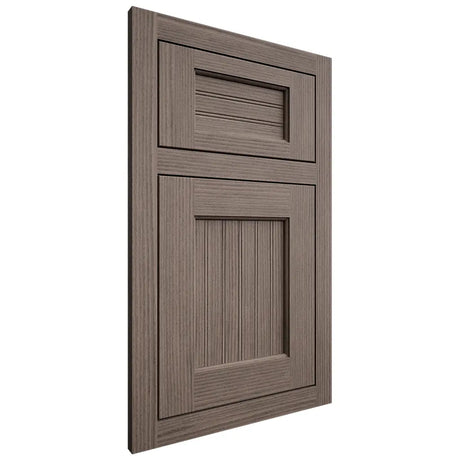 Shiloh Cabinetry Flush Inset Beaded Century White Oak Rift Cut Clay Door